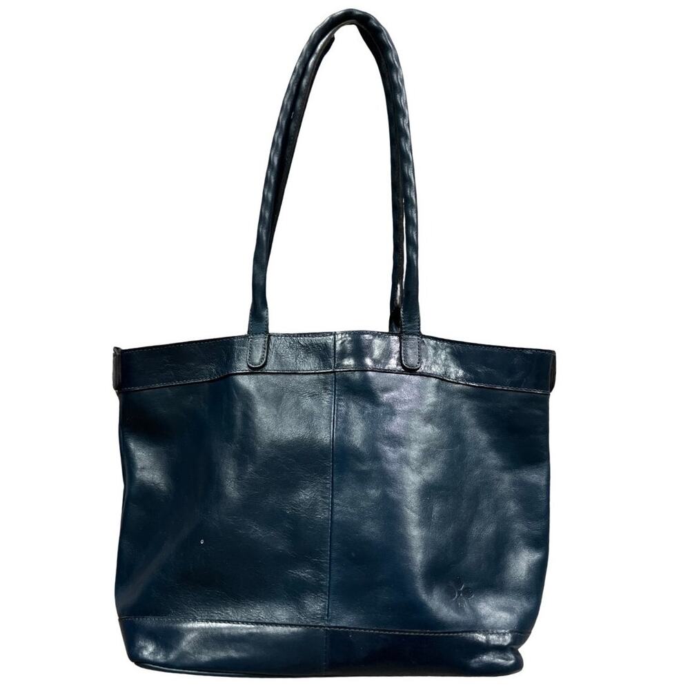 Vintage Patricia Nash Mallory Convertible Leather Tote in Caribbean Blue